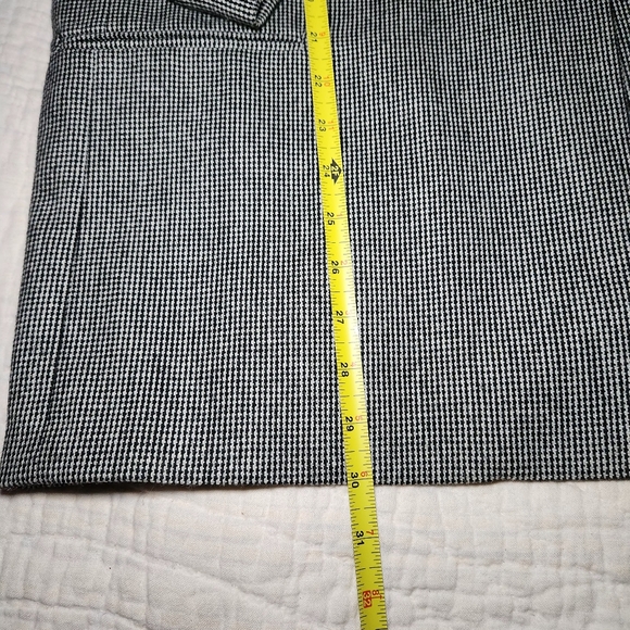 Dumas Vintage Houndstooth/Velvet Collar Blazer Women's Sz 18 Wool USA 1980s - Picture 6 of 8